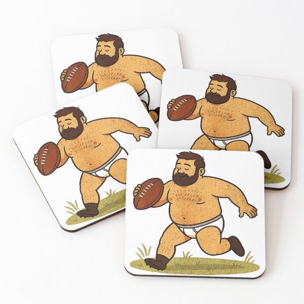 Item preview, Chubby Rugby Player Funny Cartoon Sports Humor  designed and sold by GabrieSketcham.
