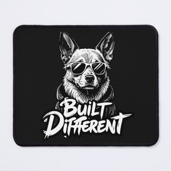 Item preview, Built Different Cool Dog Design designed and sold by PawPlanetPro.