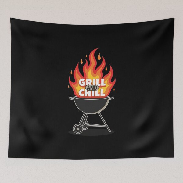 Item preview, Grill and Chill BBQ Funny Summer Barbecue T-Shirt designed and sold by dkza.