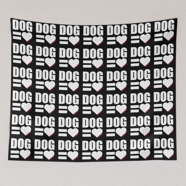 Item preview, Dog is Love designed and sold by RockabunnyShop.