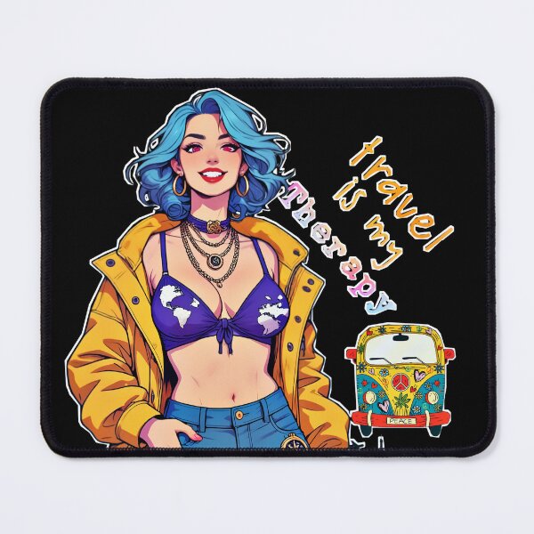 Item preview, Travel Is My Therapy Retro Wanderlust Pop Art designed and sold by Neer arts.