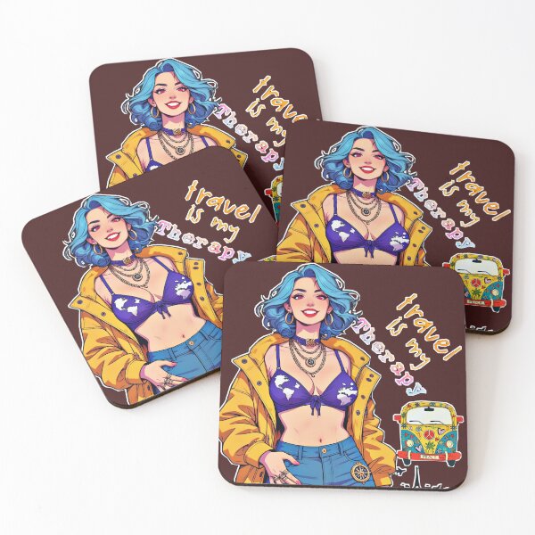 Artikelvorschau, Reisen ist meine Therapie Retro-Fernweh Pop Art entworfen und verkauft von Neer arts.