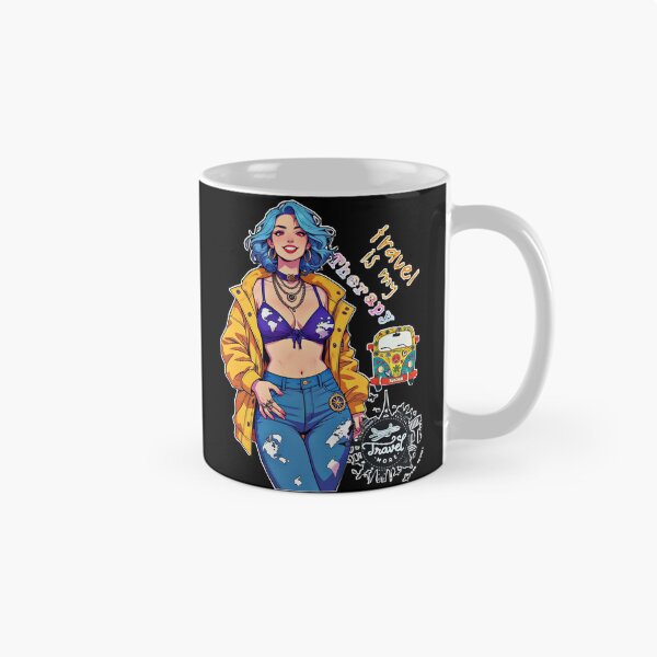 Artikelvorschau, Reisen ist meine Therapie Retro-Fernweh Pop Art entworfen und verkauft von Neer arts.