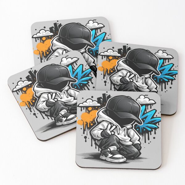 Item preview, Street Style Graffiti Kid Illustration. designed and sold by HubiUrbanStudio.