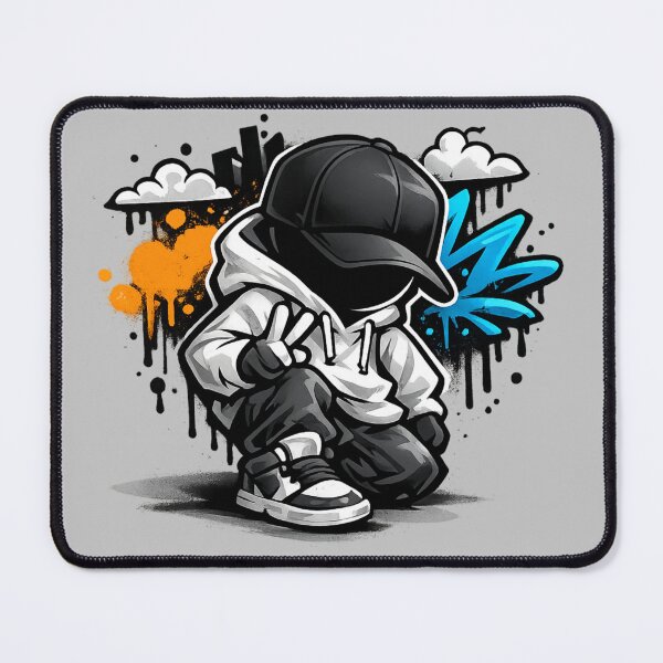 Item preview, Street Style Graffiti Kid Illustration. designed and sold by HubiUrbanStudio.