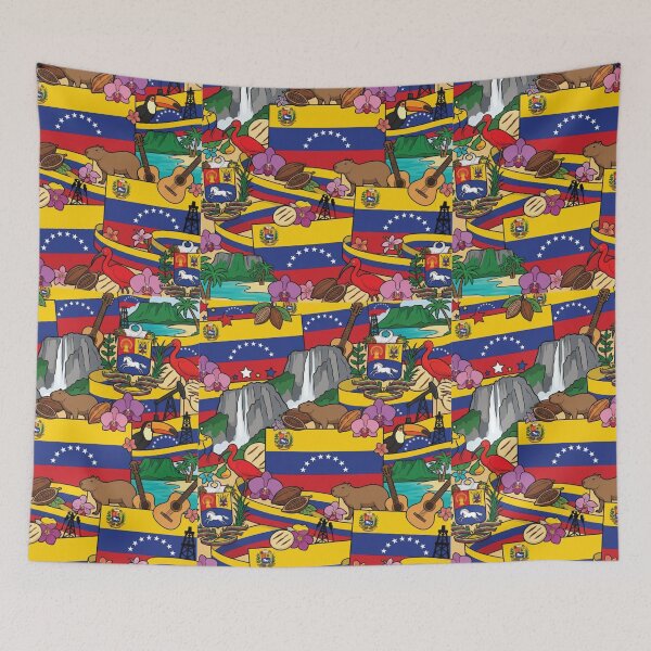 Item preview, Vibrant Venezuela Heritage National Pride Collage Art designed and sold by DGtaLrtcom.