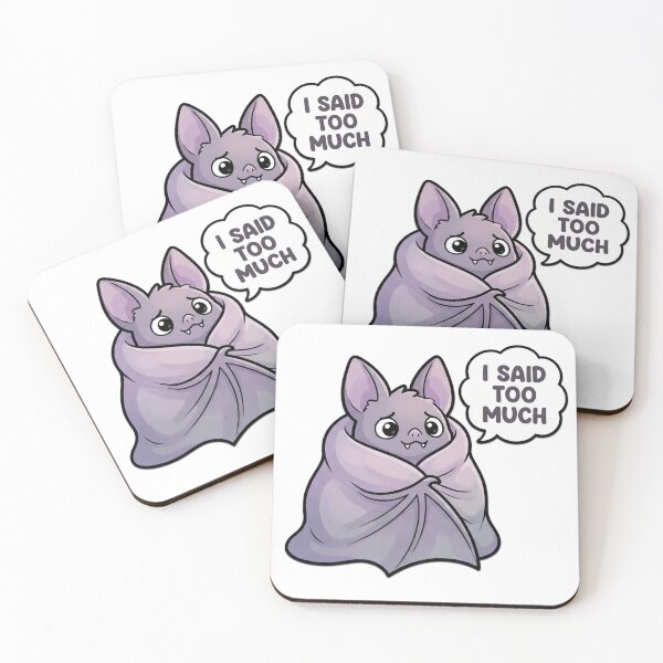 Item preview, I Said Too Much Anxious Bat designed and sold by Visual Dept..
