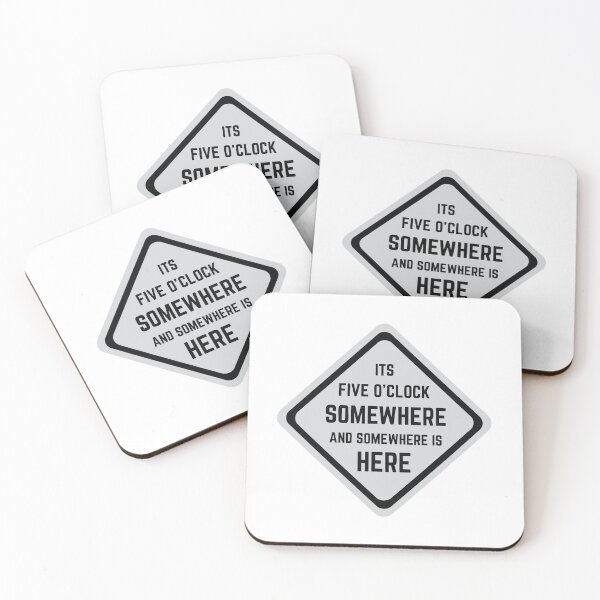 Item preview, Five O'clock Somewhere Warning Sign White designed and sold by AshMartel.