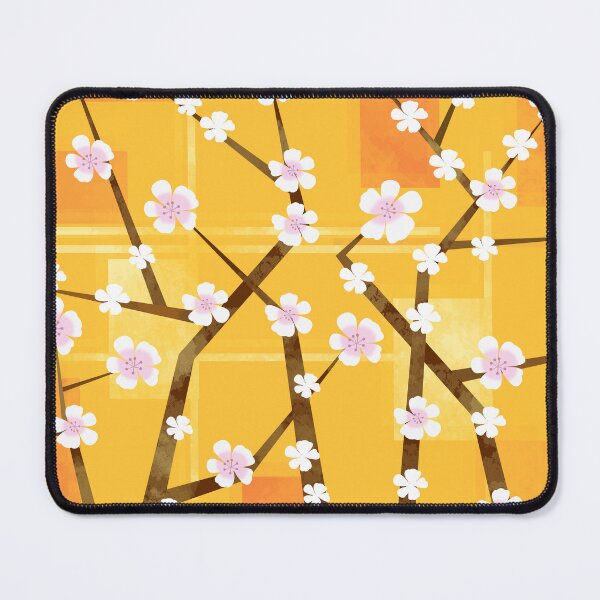 Item preview, Cherry Blossoms on Yellow Background designed and sold by Andrew Hitchen.