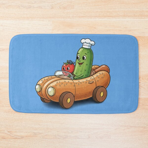 Item preview, Whimsical Food Ride – Pickle & Tomato Adventure designed and sold by Dogandesighn.