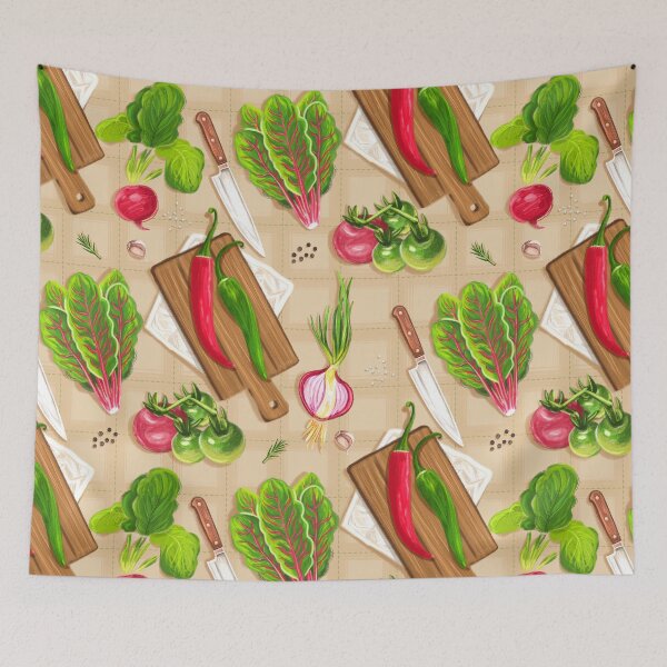 Item preview, Seamless cooking pattern, Roots & Shoots. A Hand-Drawn Organic Series designed and sold by natinart.