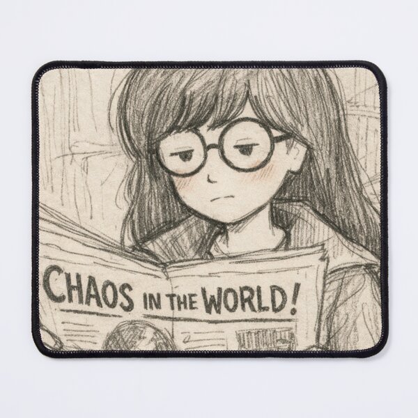 Item preview, DARIA MORGENDORFFER READING VINTAGE NEWSPAPER designed and sold by LIS AND MELIVERSO.
