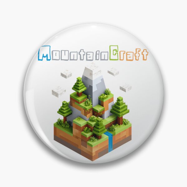 Item preview, MountainCraft Minecraft Floating Mountain - Cute Blocky Lego Sky Art Print designed and sold by DesignArtist.ia.
