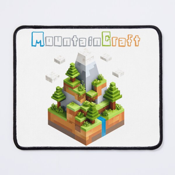 Item preview, MountainCraft Minecraft Floating Mountain - Cute Blocky Lego Sky Art Print designed and sold by DesignArtist.ia.