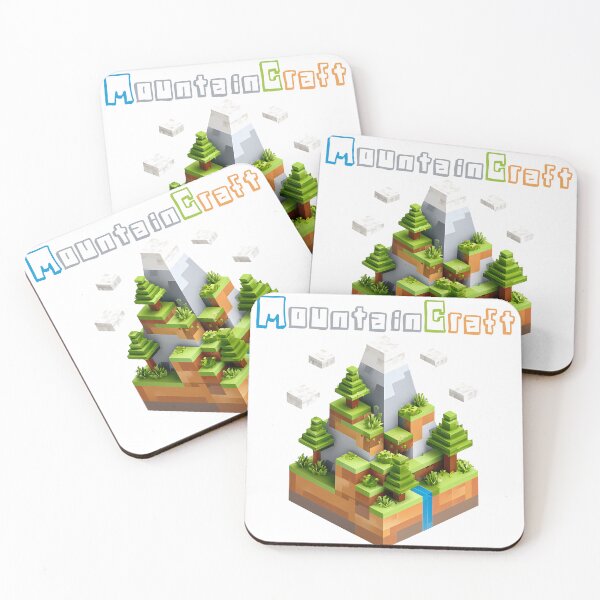 Item preview, MountainCraft Minecraft Floating Mountain - Cute Blocky Lego Sky Art Print designed and sold by DesignArtist.ia.