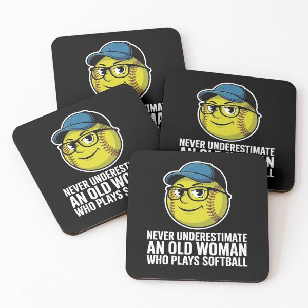 Item preview, Never Underestimate an Old Woman Who Plays Softball designed and sold by BHMARTS.