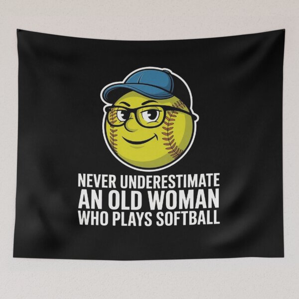 Item preview, Never Underestimate an Old Woman Who Plays Softball designed and sold by BHMARTS.