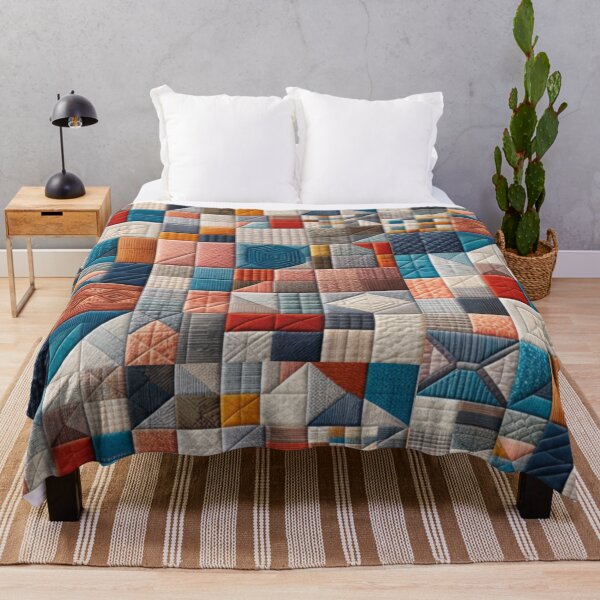 Item preview, Patchwork Mosaic – Colorful Quilt Design designed and sold by Dogandesighn.