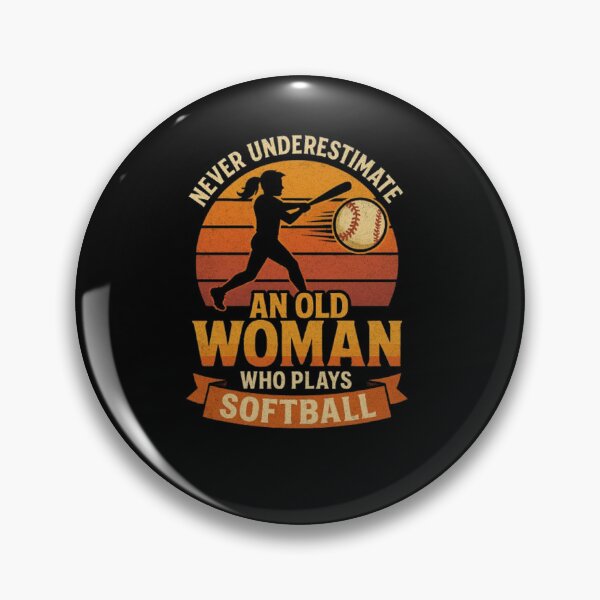 Item preview, Vintage Never Underestimate an Old Woman Who Plays Softball designed and sold by BHMARTS.
