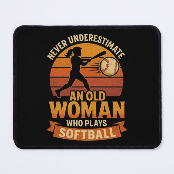 Item preview, Vintage Never Underestimate an Old Woman Who Plays Softball designed and sold by BHMARTS.