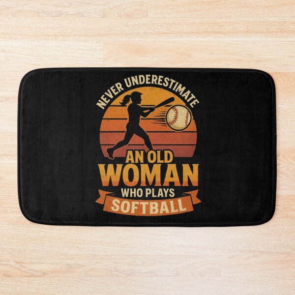 Item preview, Vintage Never Underestimate an Old Woman Who Plays Softball designed and sold by BHMARTS.