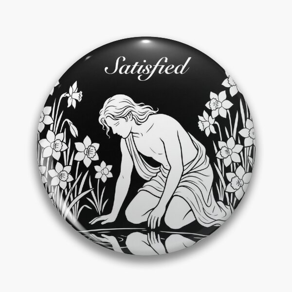 Item preview, Daffodil Man Over Water Aesthetic Floral Monochrome Satisfied designed and sold by Littlemislabel.