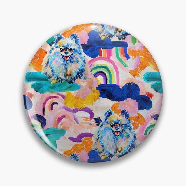 Item preview, Abstract Messy Toile De Jouy - Pomeranian designed and sold by AstrologyOven.