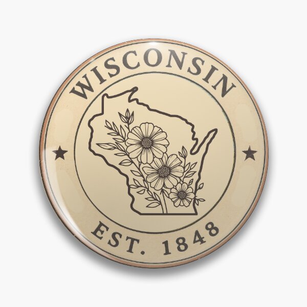 Item preview, Vintage postage stamp art of Wisconsin designed and sold by Alexaltay.