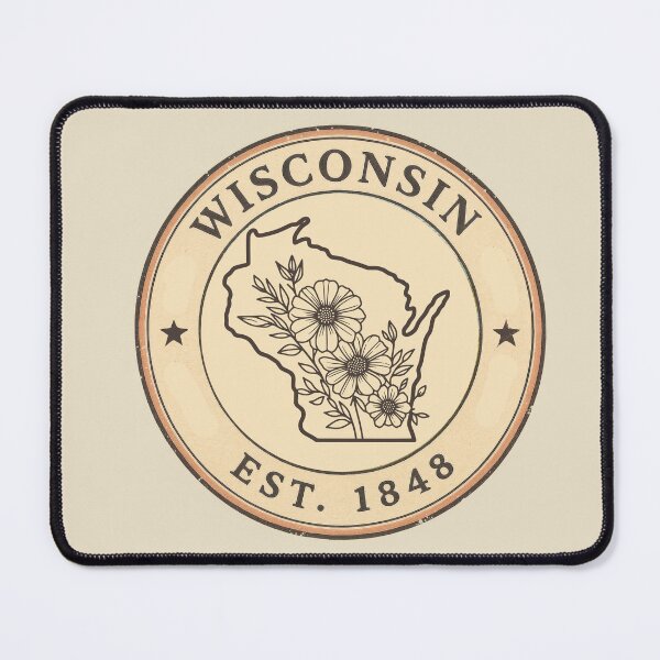 Item preview, Vintage postage stamp art of Wisconsin designed and sold by Alexaltay.
