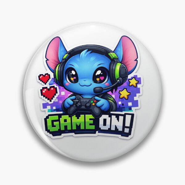 Item preview, Blue Alien Gaming Mascot Controller and Headphones designed and sold by NixNeo.