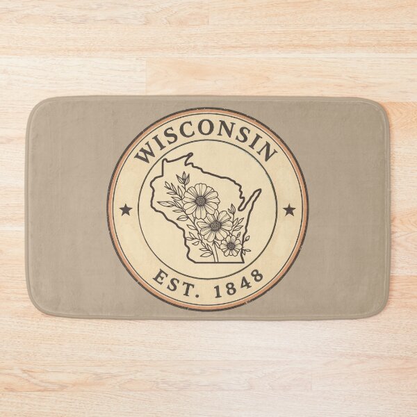Item preview, Vintage postage stamp art of Wisconsin designed and sold by Alexaltay.