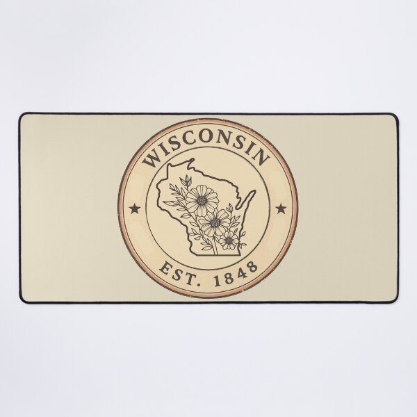 Item preview, Vintage postage stamp art of Wisconsin designed and sold by Alexaltay.