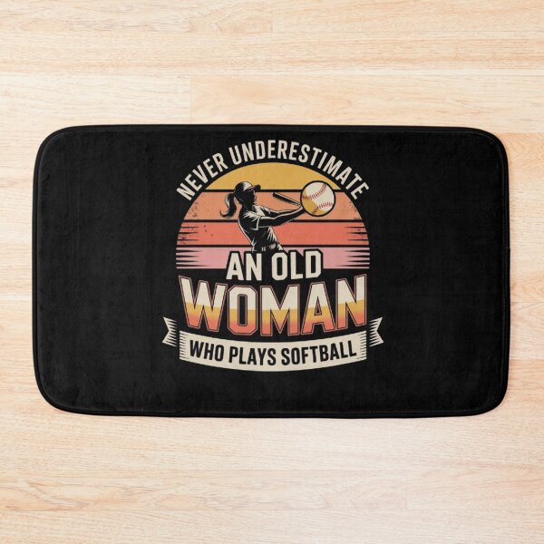 Item preview, Vintage Never Underestimate an Old Woman Who Plays Softball designed and sold by BHMARTS.