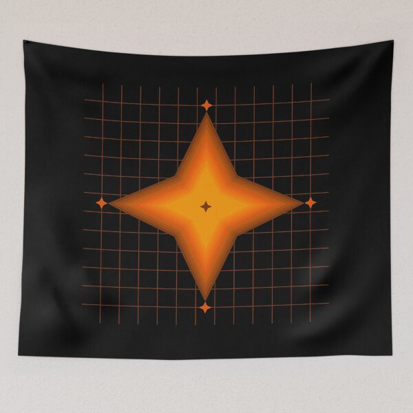Item preview, Orange Geometry – Layered 4-angles Star in 10 Shades designed and sold by Mouad-Doadi.
