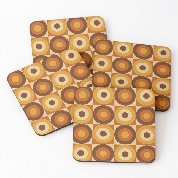 Item preview, Retro Geometric Gradient Square and Circle Pattern designed and sold by tonymagnerart.