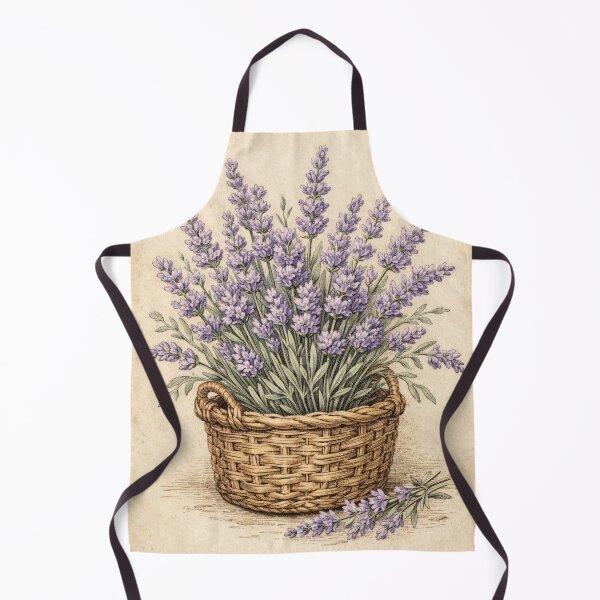 Item preview, Vintage Lavender Basket Print - Rustic Farmhouse Botanical Wall Art designed and sold by Darlin8888.