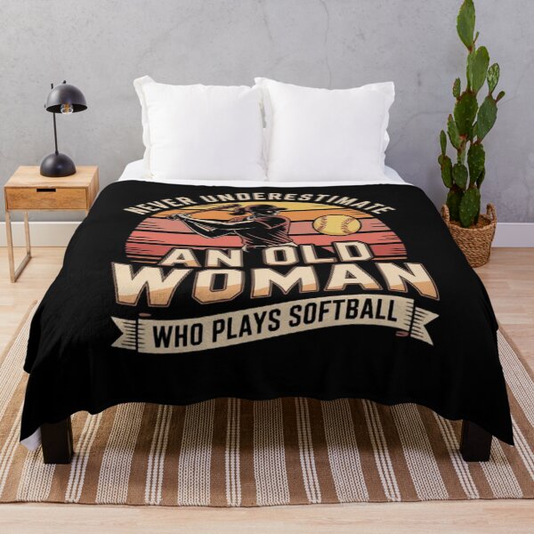 Item preview, Never Underestimate an Old Woman Who Plays Softball designed and sold by BHMARTS.