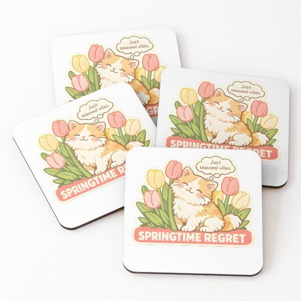 Item preview, Funny Springtime Regret – Funny Cat & Tulips Veterinary Inside Joke Design designed and sold by Bettybee00.