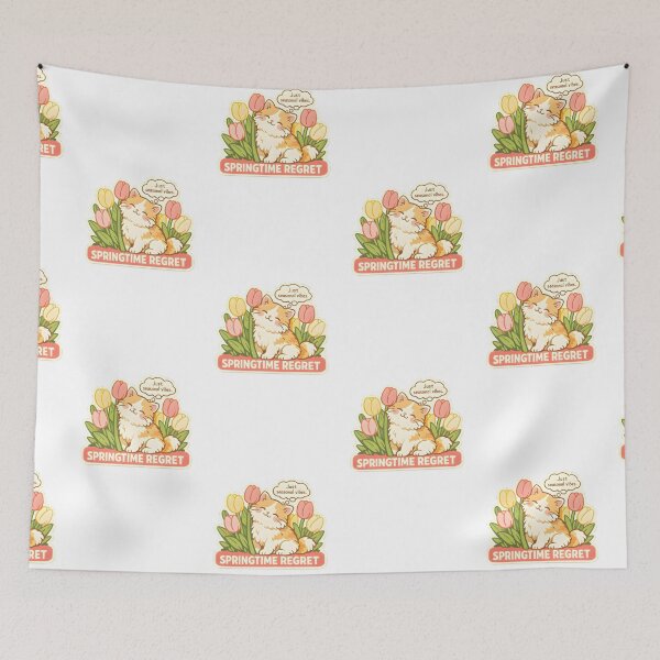 Item preview, Funny Springtime Regret – Funny Cat & Tulips Veterinary Inside Joke Design designed and sold by Bettybee00.