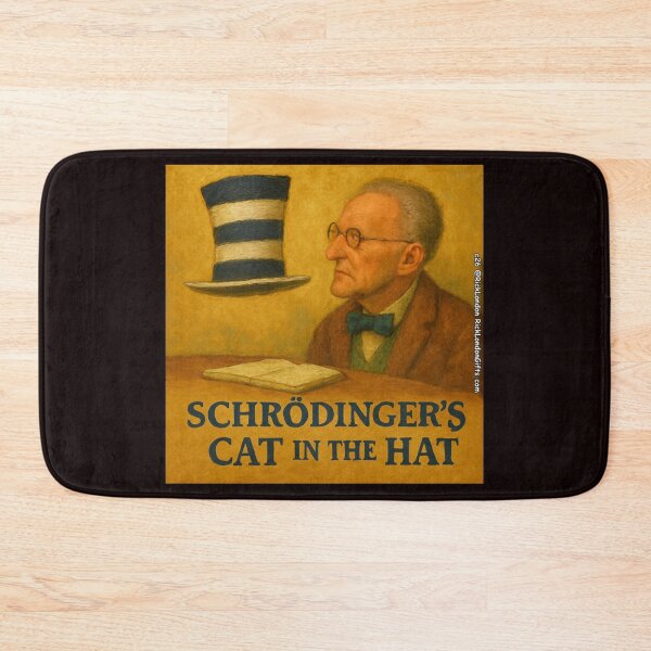Item preview, Schrödinger’s Cat in the Hat – Funny Quantum Physics Parody designed and sold by Rick London Gifts.