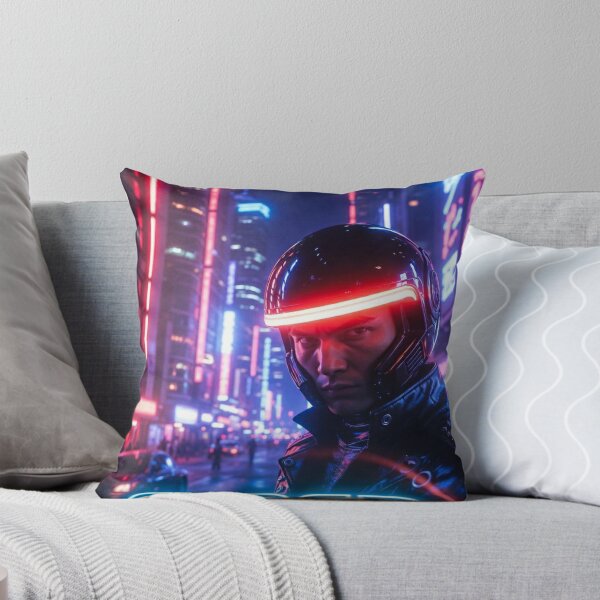 Item preview, Cyber Neon Rider – Futuristic Helmet in Glowing Night City designed and sold by RadaQueen.