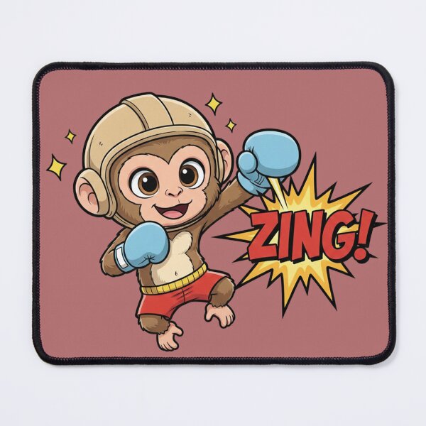 Item preview, The Punching Primate: Modern Monkey Mascot designed and sold by InkWeaveShop.
