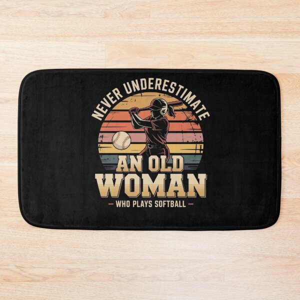 Item preview, Never Underestimate an Old Woman Who Plays Softball designed and sold by BHMARTS.