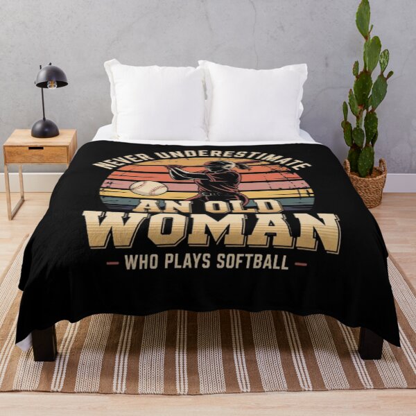 Item preview, Never Underestimate an Old Woman Who Plays Softball designed and sold by BHMARTS.