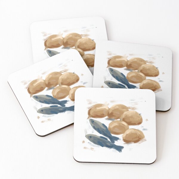 Item preview, Five breads and two fishes designed and sold by Raquel Fabi.