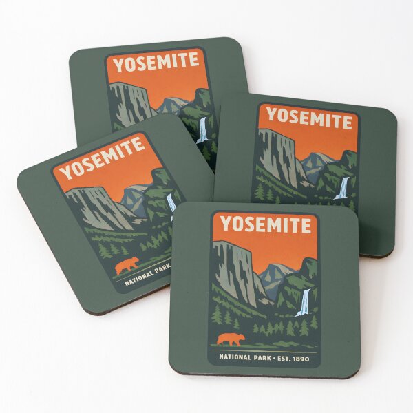 Item preview, Yosemite National Park Vintage Nature Scene with Bear designed and sold by Pati-Design.
