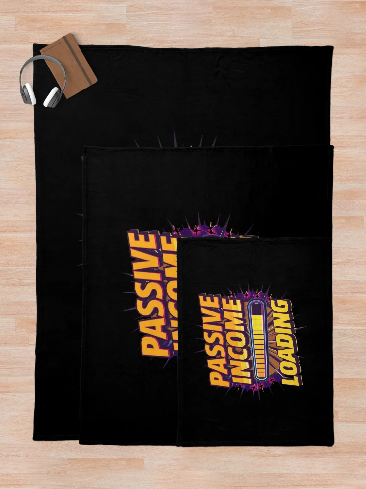 Thumbnail 5 of 6, Throw Blanket, Passive Income Loading designed and sold by KapiPrint.