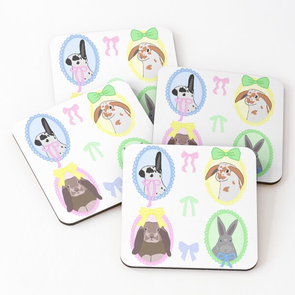 Item preview, Framed Bunnies with Bows  designed and sold by cherrynat1.