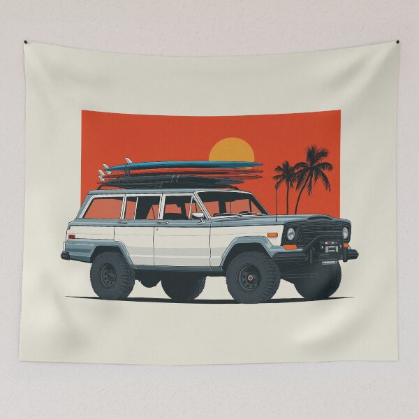 Item preview, Vintage Grand Wagoneer surf ready designed and sold by blackdogshop.