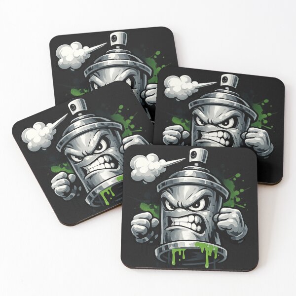 Item preview, Angry Graffiti Spray Can Character. designed and sold by HubiUrbanStudio.
